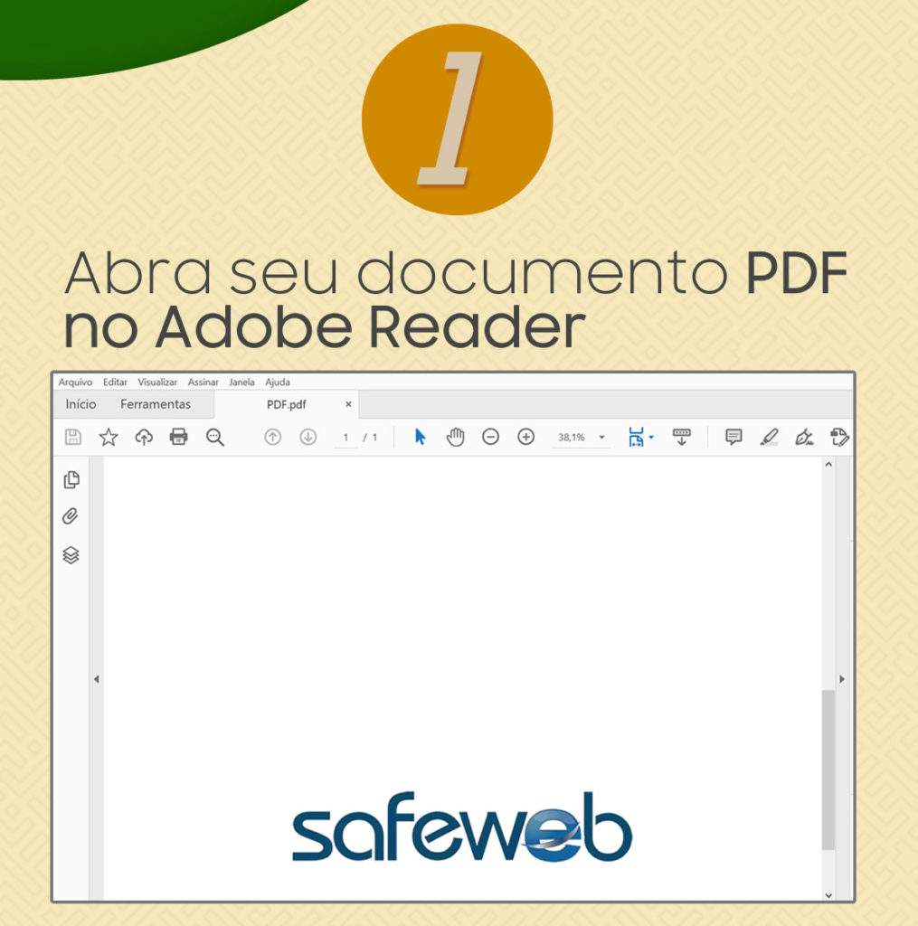 Abra seu documento PDF no ADOBE READER